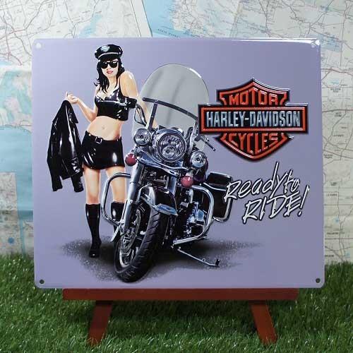 ブリキ看板】Harley-Davidson／ハーレーダビッドソン Ready to Ride