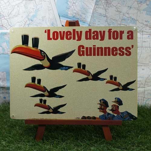 ブリキ看板】Guinness／ギネス Lovely Day for a Guinness -Nostalgic 