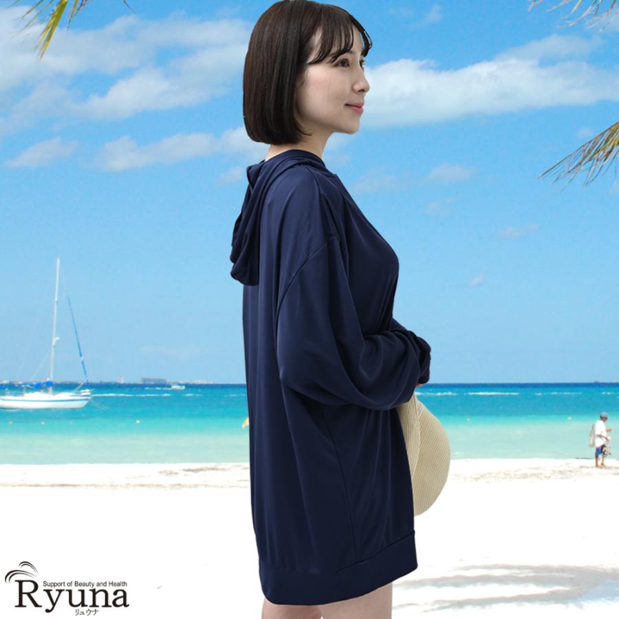 ラッシュガード レディース 長袖 UVケア 吸水速乾 接触冷感 おしゃれ フードあり 大きめ フリーサイズ 水陸両用 水着 体型カバー 上着 プルオーバー 紫外線 CB01 |  | 06