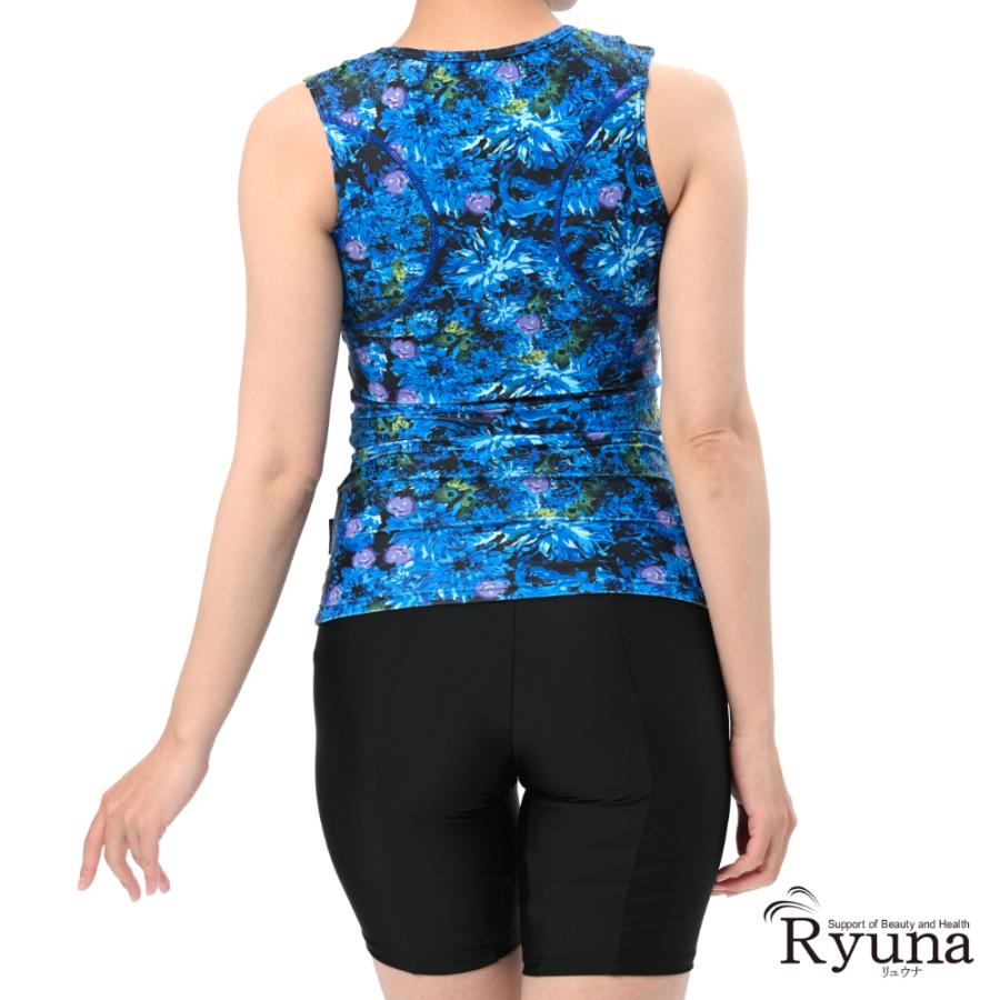 フィットネス水着 ジム用水着 レディース 30代 40代 セパレート ノースリーブ M L LL 9M 11L 13L 花柄 体型カバー 50代 60代 大きい GR2202F |  | 09