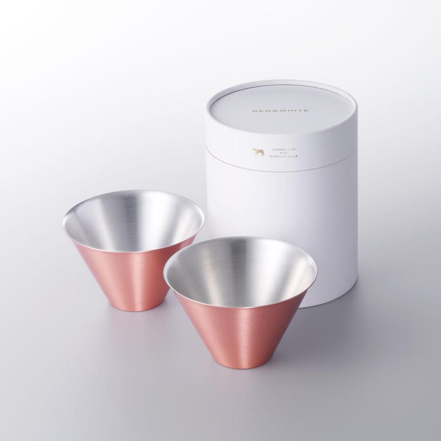 R＆W MOSCOW MULE CUP モスコミュールカップ セット 2個入 槌目 マット 贈答 お祝い 退職 織田幸銅器 銅製 日本製 お酒の画像
