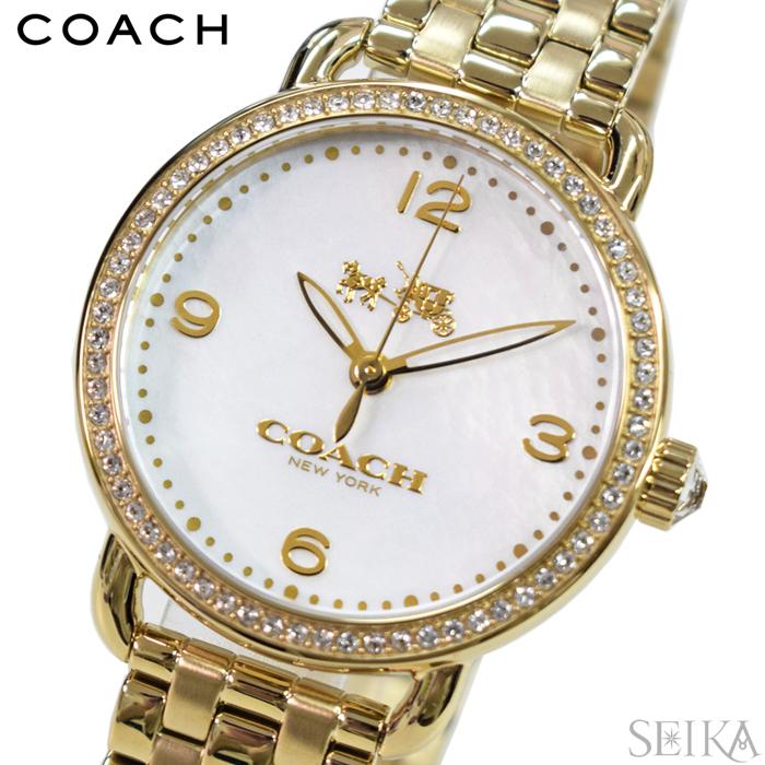クーポン発行 5年保証 クリアランス 時計 コーチ Coach レディース ホワイトシェル ゴールド クリスタルベゼル 白い腕時計 新生活 腕時計とブランドギフトseika 通販 Yahoo ショッピング 新発売の Skylanceronline Com