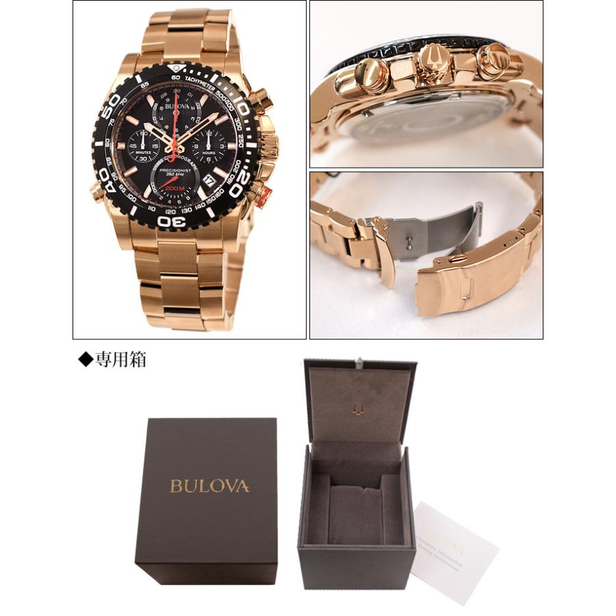 ブローバ　腕時計　プレシジョニスト　98B213　ブラック×ローズゴールド BULOVA SALE継続中！ ブローバ メンズウォッチ 98B213 ローズ