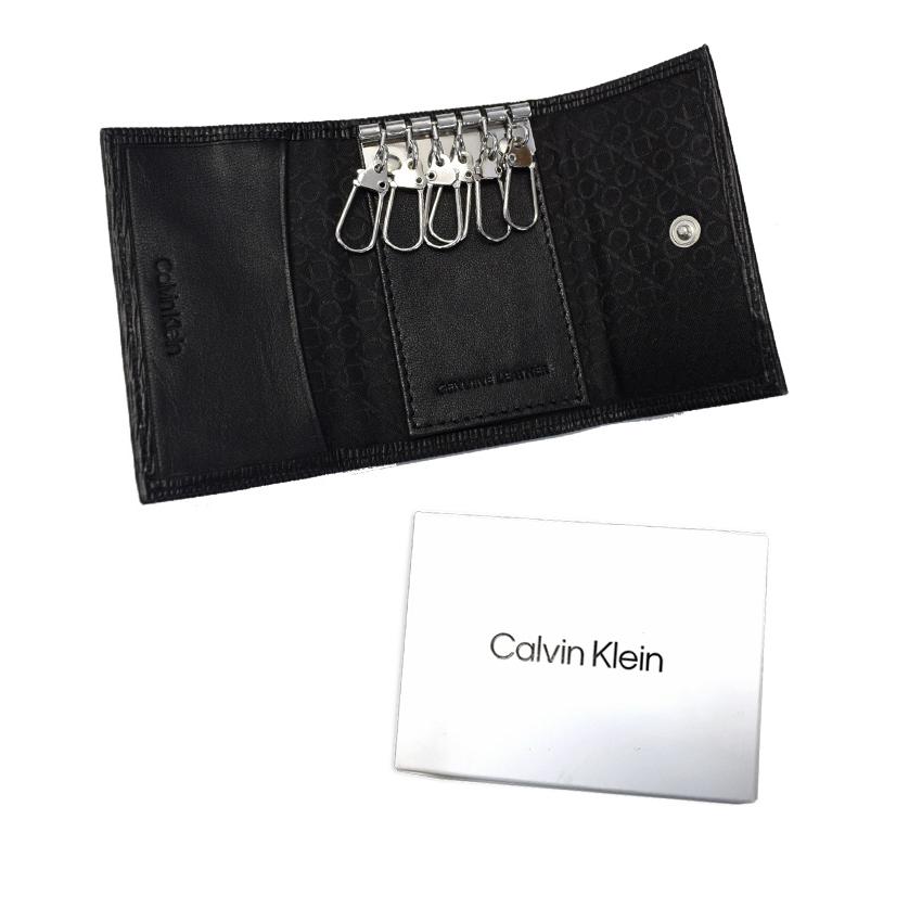 カルバンクライン キーケース CALVIN KLEIN ブラック CK レザー 6連 シンプル メンズ｜ryus-select｜03