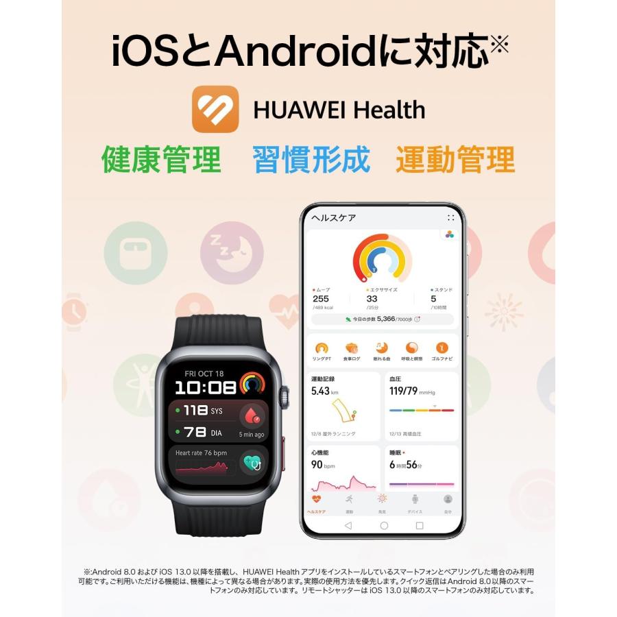 SALE！ 正規代理店 HUAWEI WATCH D2 世界初 自動血圧測定 スマートウォッチ 管理医療機器認証 心電図ECG 爆買の画像
