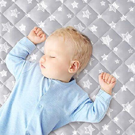 特別価格防水パックアンドプレイ マットレスパッドプロテクター 2枚パック キルティングパック＆プレイシーツ カバー Graco Pack n Play対応 ベビーベッ並行輸入 