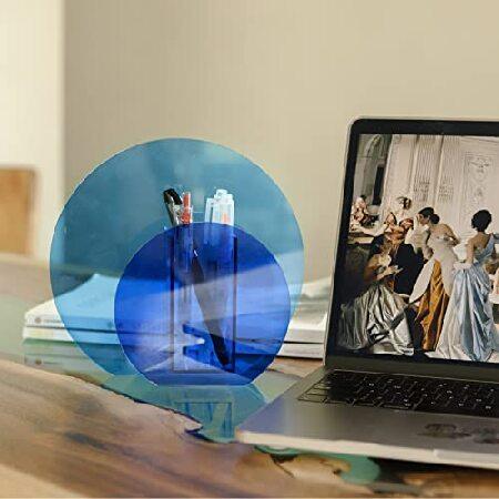 特別価格MESAILUP アクリルブルー花瓶 小さなラウンド モダン装飾花瓶 レストラン ベッドルーム リビングルーム コーナーエンドテーブル用並行輸入 