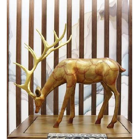 お待たせ!お待たせ!特別価格真鍮 鹿の彫刻、動物 エルク 像 モデル