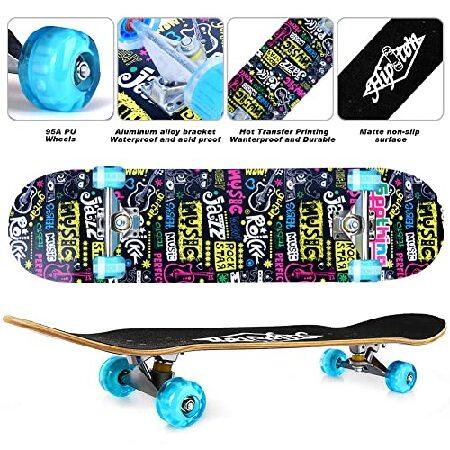 特別価格Hipoten スケートボード - 31インチ コンプリート 8層 カナディアンメープルウッドトリック プロフェッショナルスケートボード アップグレード並行輸入 