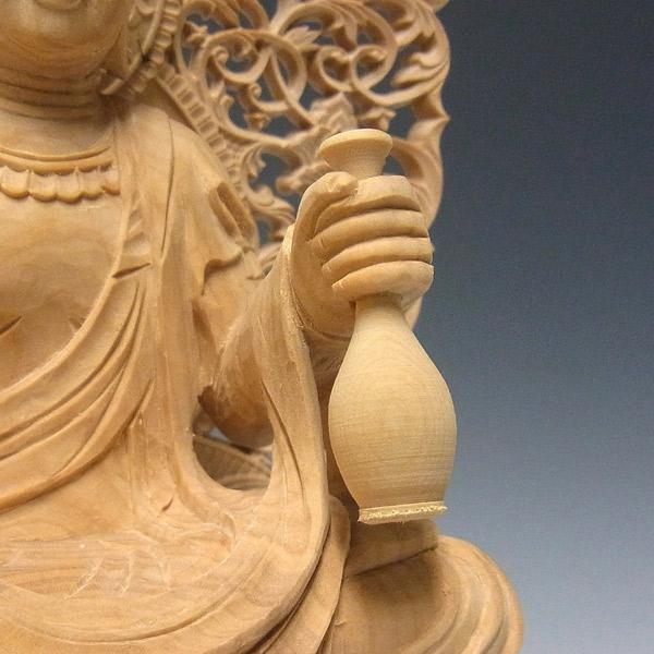 セール　仏教美術工芸品　如意観音菩薩立像　仏像　一本木彫り　つげ柘植木　縁起物 十一面観音菩薩 坐像 高さ30cm 柘植製 木彫り 仏像 : 仏像と