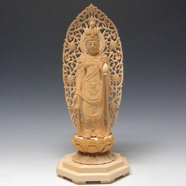 仏教美術　木彫　観音菩薩立像　仏像　在銘　高さ約31cm　時代箱付　MR7171 観音菩薩立像 - 木彫 仏教美術 仏像 古仏探訪～博物館の気になる仏像