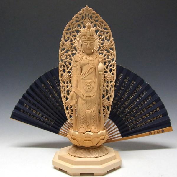 十一面観音菩薩 立像 高さ34cm 桧製 木彫り 仏像 : 仏像と縁起物の専門
