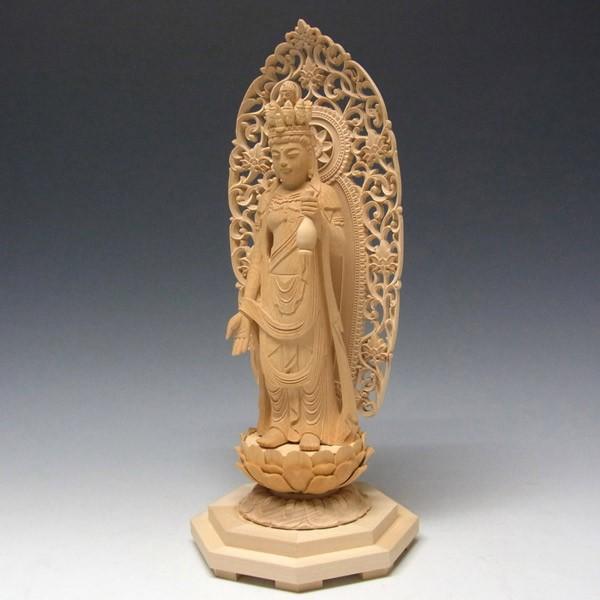 十一面観音菩薩 立像 高さ34cm 桧製 木彫り 仏像 : 仏像と縁起物の専門