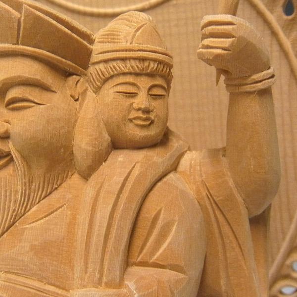 三面大黒天像 高さ23cm 桧製 木彫り 仏像 : 仏像と縁起物の専門 三面大黒天像 高さ23cm 桧製 木彫り 仏像 : 仏像と縁起物の専門