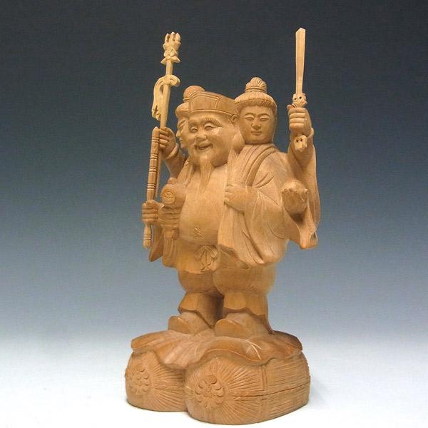 三面大黒天 立像 高さ16cm 柘植製 木彫り 仏像 : 仏像と縁起物の専門店