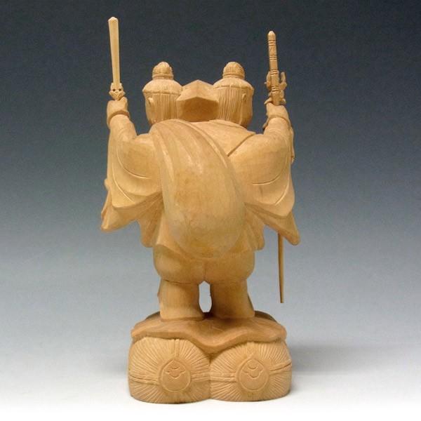 珍品 木彫仏像 七福神三面大黒天立像 彫刻 彩繪 本金 切金 総柘植材 珍品 木彫仏像 七福神三面大黒天立像 彫刻 彩繪 本金 切金 総柘植材