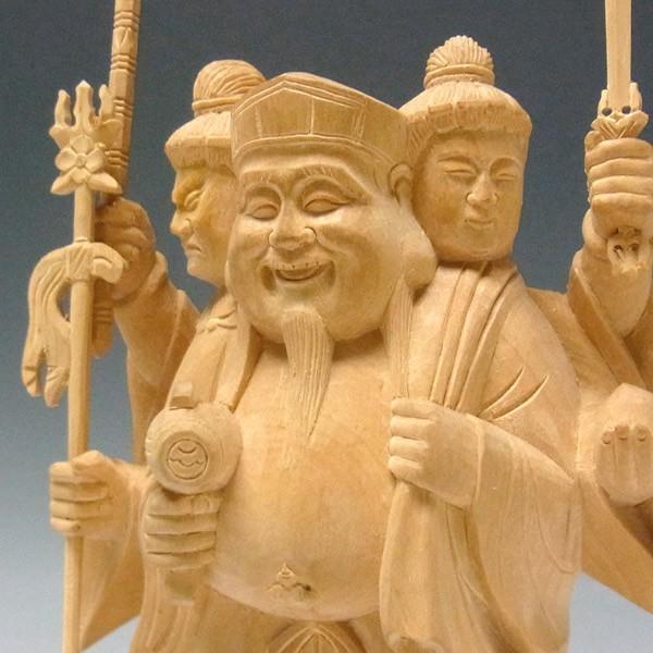 三面大黒天像 高さ16cm 柘植製 木彫り 仏像 : 仏像と縁起物の専門店 龍