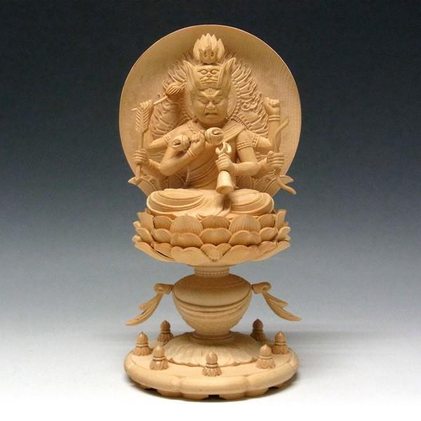 愛染明王 坐像 高さ23cm 桧製 木彫り 仏像 : 仏像と縁起物の専門 愛染明王 坐像 高さ23cm 桧製 木彫り 仏像 : 仏像と縁起物の専門
