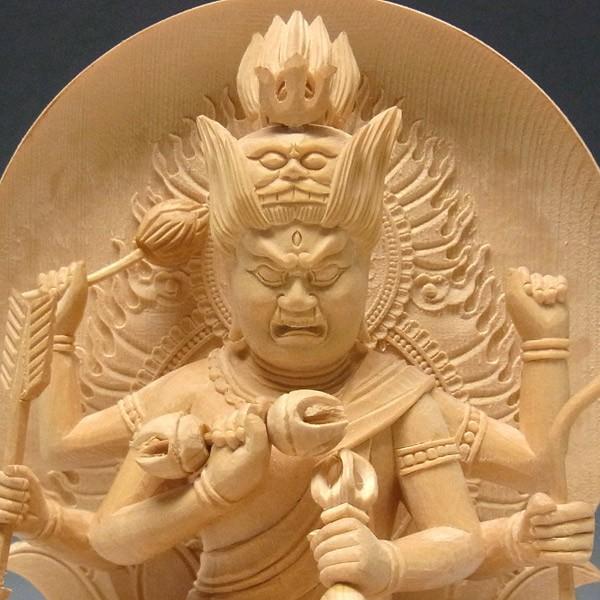 愛染明王 坐像 高さ23cm 桧製 木彫り 仏像 : 仏像と縁起物の専門 愛染明王 坐像 高さ23cm 桧製 木彫り 仏像 : 仏像と縁起物の専門
