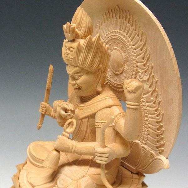 愛染明王 坐像 高さ23cm 桧製 木彫り 仏像 : 仏像と縁起物の専門 愛染明王 坐像 高さ23cm 桧製 木彫り 仏像 : 仏像と縁起物の専門