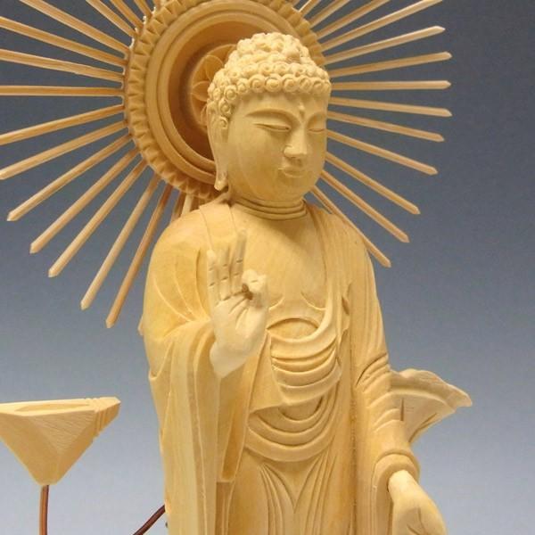 阿弥陀如来 立像 高さ27cm 柘植製 木彫り 仏像 : 仏像と縁起物の専門店