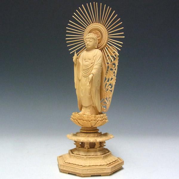 古仏像!!『木造 阿弥陀如来立像』総高27㎝ 像高23㎝ 古仏像!!『木造 阿弥陀如来立像』総高27㎝ 像高23