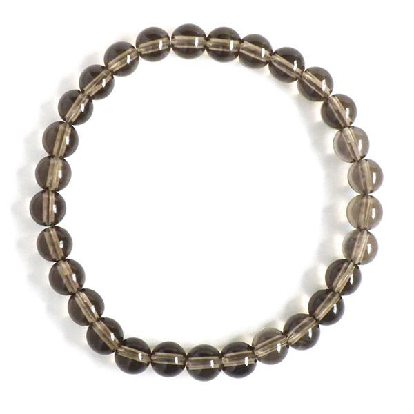 スモーキークォーツ 6mm ブレスレット 天然石 パワーストーン : 仏像と