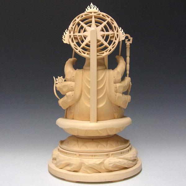 八臂弁財天 八臂弁才天 高さ40cm 桧製 木彫り 仏像 : 仏像と縁起物の