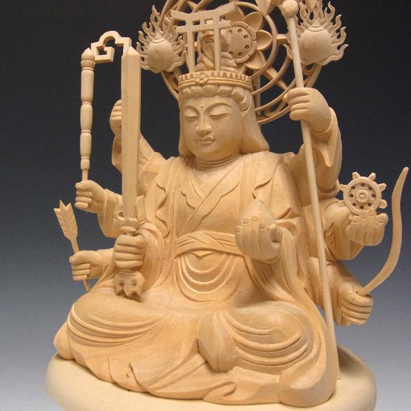 八臂弁財天 八臂弁才天 高さ40cm 桧製 木彫り 仏像 : 仏像と縁起物の専門店 龍祥本舗 - 通販 - Yahoo!ショッピング