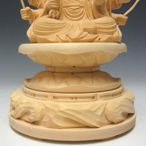 八臂弁財天 八臂弁才天 高さ27cm 桧製 木彫り 仏像 : 仏像と縁起物の