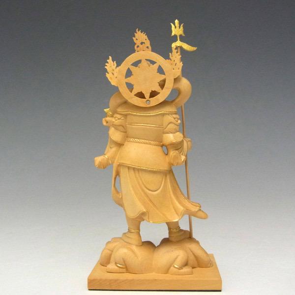 木彫り 仏像 金彩毘沙門天 立像 高さ11.5cm 柘植製 : 仏像と 木彫り 仏像 金彩毘沙門天 立像 高さ11.5cm 柘植製 : 仏像と