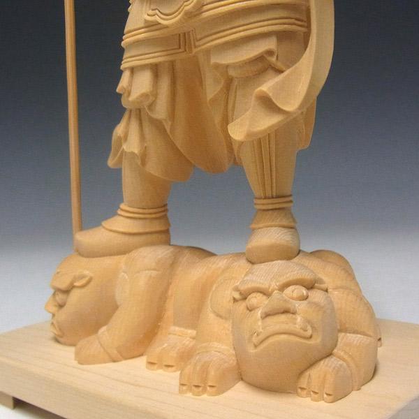 毘沙門天 高さ25cm 桧製 木彫り 仏像 : 仏像と縁起物の専門店 龍祥本舗