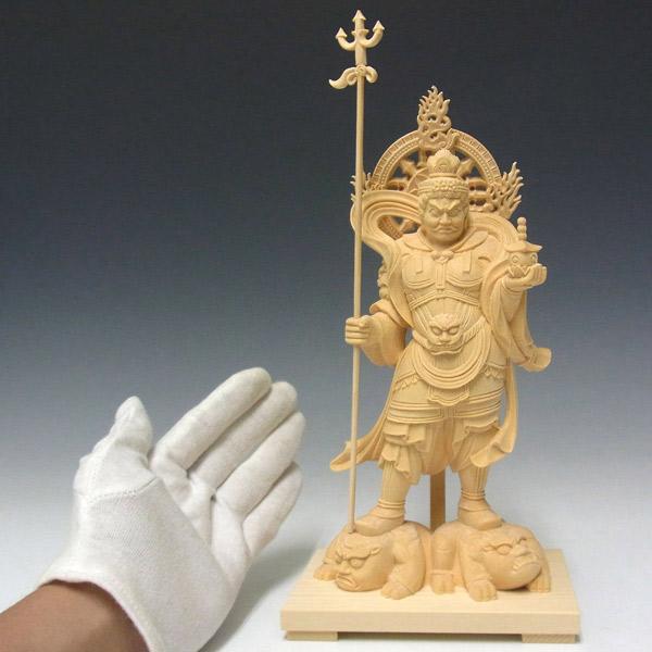 毘沙門天 高さ25cm 桧製 木彫り 仏像 : 仏像と縁起物の専門店 龍 毘沙門天 高さ25cm 桧製 木彫り 仏像 : 仏像と縁起物の専門店 龍
