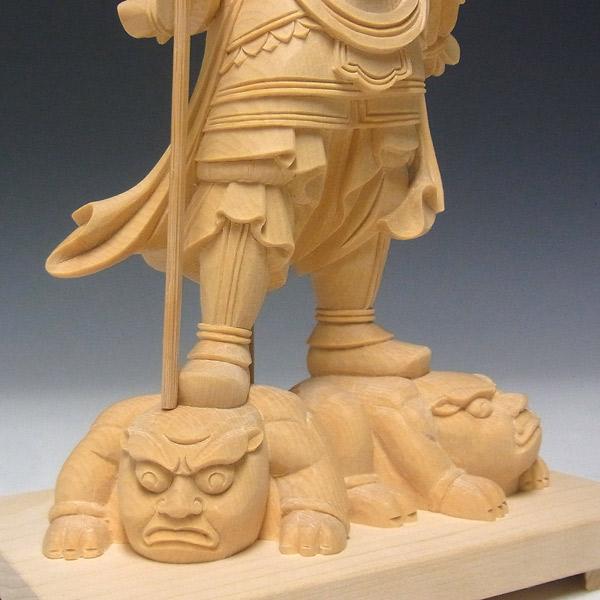 毘沙門天 高さ25cm 桧製 木彫り 仏像 : 仏像と縁起物の専門店 龍祥本舗