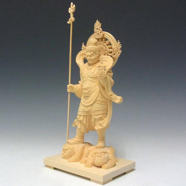 毘沙門天 高さ25cm 桧製 木彫り 仏像 : 仏像と縁起物の専門店 龍 毘沙門天 高さ25cm 桧製 木彫り 仏像 : 仏像と縁起物の専門店 龍