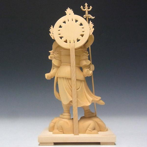 毘沙門天 高さ25cm 桧製 木彫り 仏像 : 仏像と縁起物の専門店 龍祥本舗