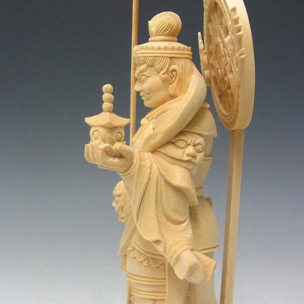毘沙門天 高さ25cm 桧製 木彫り 仏像 : 仏像と縁起物の専門店 龍 毘沙門天 高さ25cm 桧製 木彫り 仏像 : 仏像と縁起物の専門店 龍