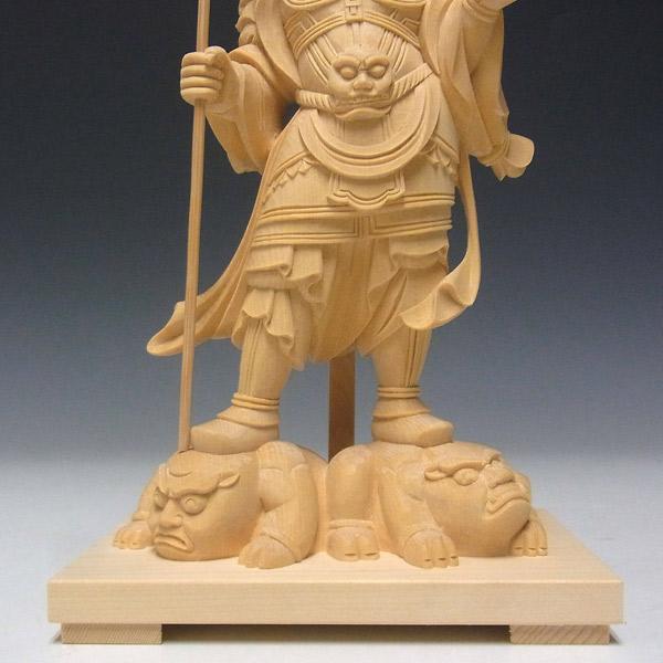 毘沙門天 高さ25cm 桧製 木彫り 仏像 : 仏像と縁起物の専門店 龍祥本舗