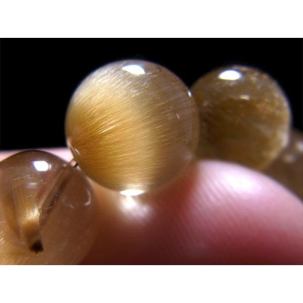 キャッツアイルチル 9.5mm ブレスレット 天然石 パワーストーンの画像
