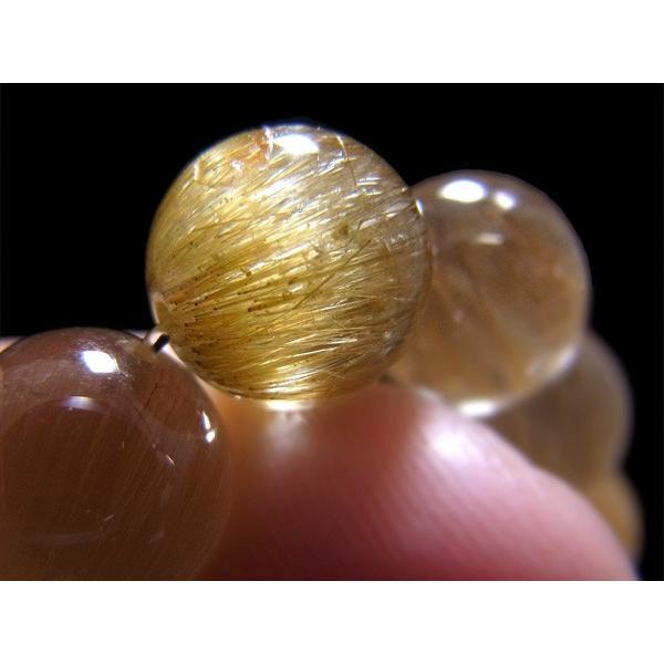 キャッツアイルチル 9.5mm ブレスレット 天然石 パワーストーンの画像
