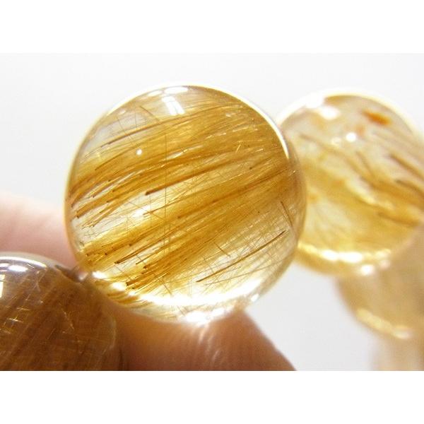 【大粒13.7mm】ルチルクォーツ 天然 パワーストーン ルチルクォーツ 13.5mm ブレスレット 天然石 パワーストーン