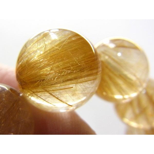 天然石ブレスレット☆高品質！ルチルクオーツ１３ｍｍ☆ハリが沢山！キラキラ！！ ルチルクォーツ 高品質 8ミリ | ブレスレット 天然石 - 高品質