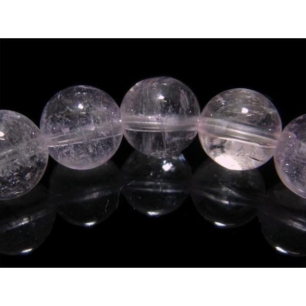 クンツァイト 9.5mm ブレスレット 天然石 パワーストーン : 仏像と