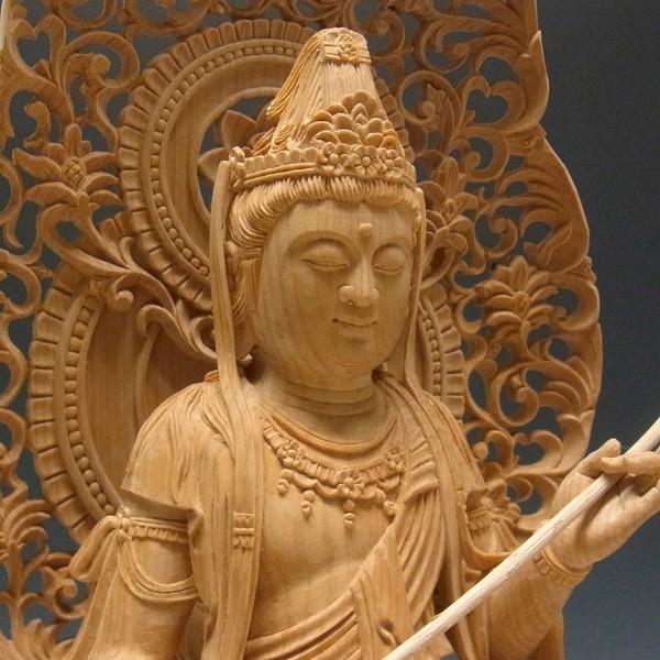 最上彫り文殊菩薩 普賢菩薩 セット 高さ45cm 榧製 木彫り 仏像 最上彫り文殊菩薩 普賢菩薩 セット 高さ45cm 榧製 木彫り 仏像