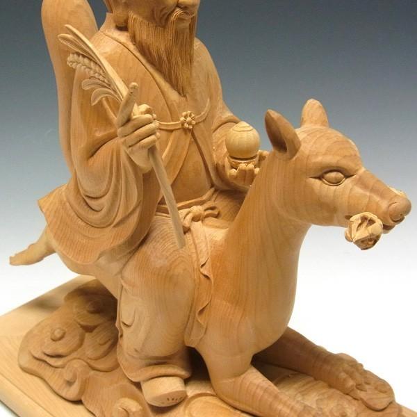 宇迦之御魂神 高さ29cm 榧製 木彫り 仏像 : 仏像と縁起物の専門