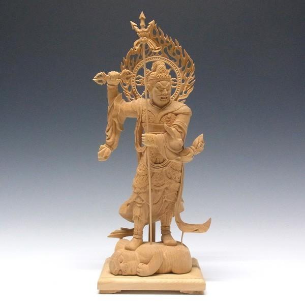 増長天 高さ34cm 榧製 木彫り 仏像 : 仏像と縁起物の専門店 龍祥本舗