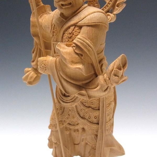 えんさま専用 木彫像 伝統的な彫刻 増長天 増長天 高さ34cm 榧製 木彫り 仏像 : 仏像と縁起物の専門店 龍祥本舗