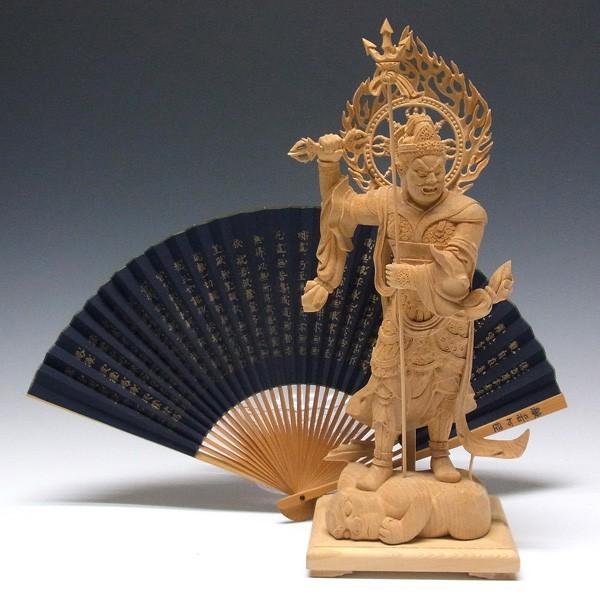 増長天 高さ34cm 榧製 木彫り 仏像 : 仏像と縁起物の専門店 龍祥本舗