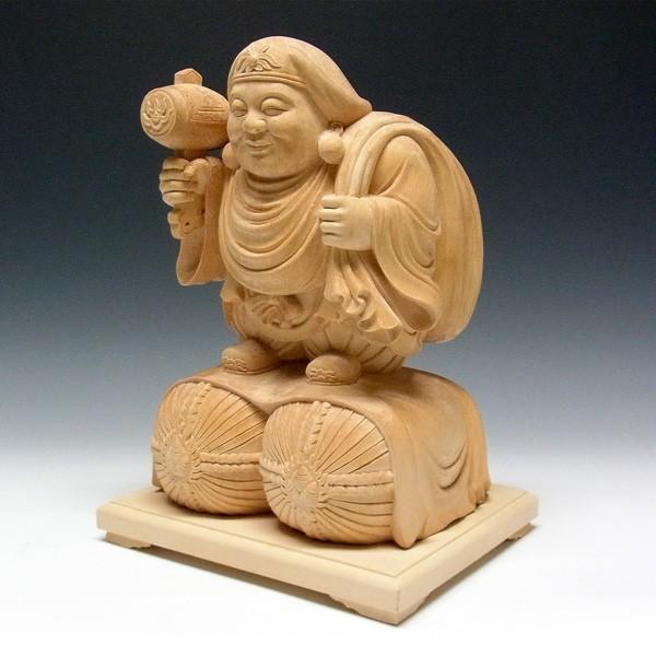 大黒天像 高さ33cm 桧製 木彫り 仏像 : 仏像と縁起物の専門店 龍祥本舗