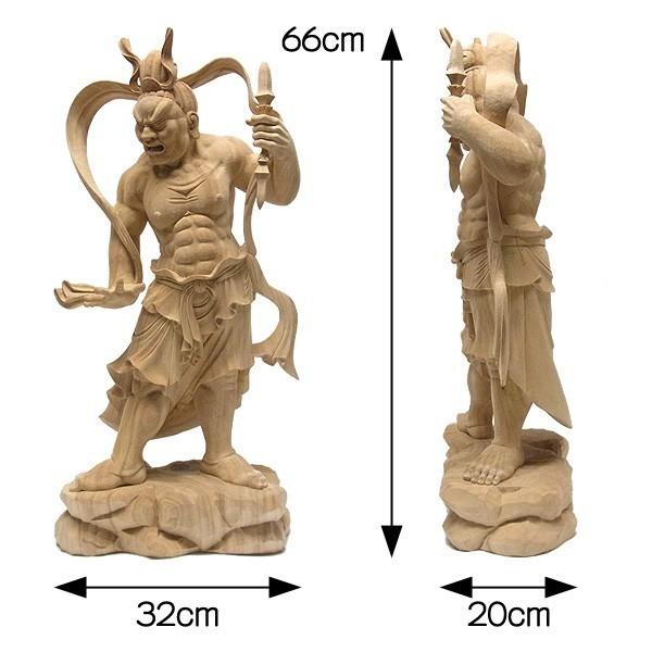 仁王像 金剛力士像 高さ66cm 楠製 木彫り 仏像 : 仏像と縁起物の 仁王像 金剛力士像 高さ66cm 楠製 木彫り 仏像 : 仏像と縁起物の